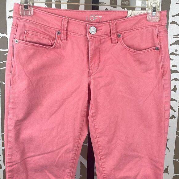 Ann Taylor LOFT Modern Straight Coral Jeans sz 26/2 - Picture 3 of 10